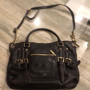 Michael Kors brown leather chain shoulder bag